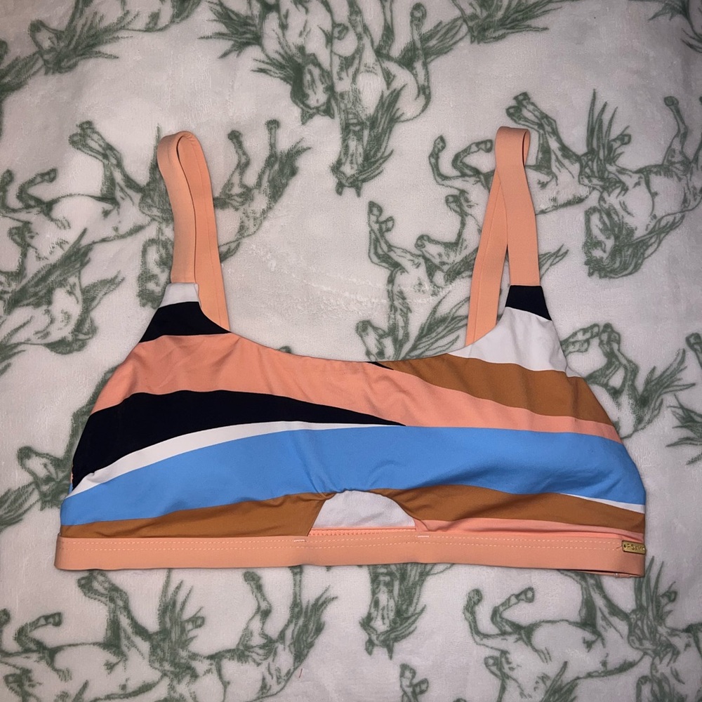 NWOT Roxy Colorblock Bikini Top